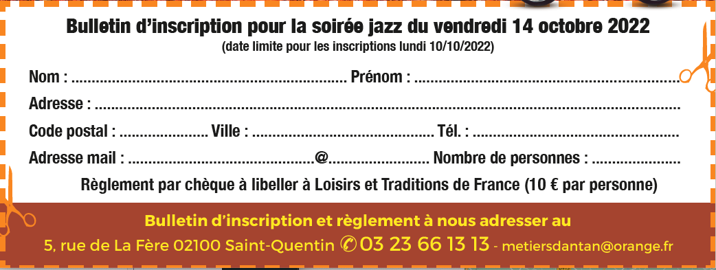 Bulletin d'inscription