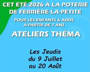 Ateliers Poterie Théma Vacances d'été